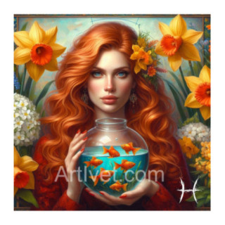 Pictura pe numere - Zodia Pesti dupa S. Marinova 40х40 сm