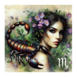 Pictura pe numere - Zodia Scorpion dupa S. Marinova 40х40 сm