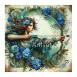 Pictura pe numere - Zodia Sagetator dupa S. Marinova 40х40 сm