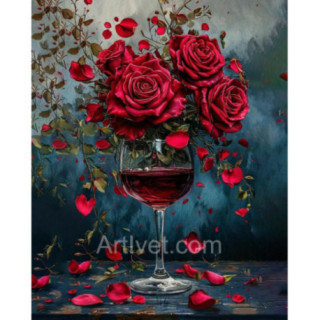 Pictura pe numere - Paharul plin cu aroma