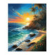 Pictura pe numere - Rasarit de soare peste valuri