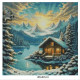Goblen de diamante - Cabana pe malul lacului inzapezit