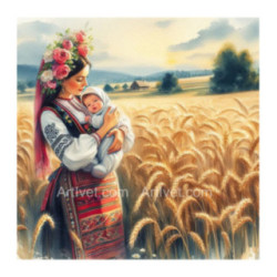 Pictura pe numere - Mama si copilul ei drag 40х40 сm