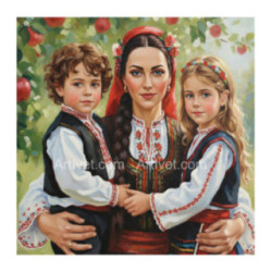 Pictura pe numere - Bucuria si sensul vietii 40х40 сm