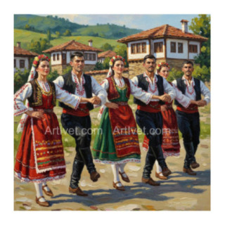 Pictura pe numere - Hora tineretului 40х40 сm