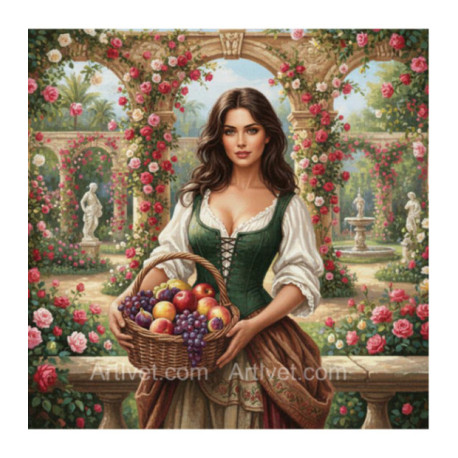 Pictura pe numere - Ganduri blande 40х40 сm