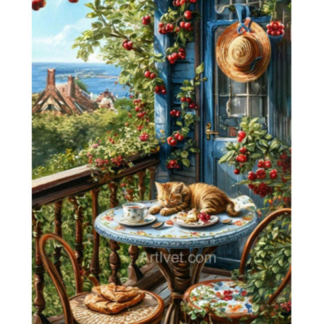 Pictura pe numere - Somnul dulce a pisicii