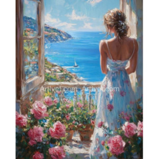 Pictura pe numere - Priveliste frumoasa catre golf