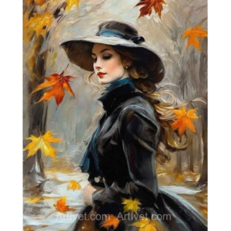 Pictura pe numere - Doamna in negru