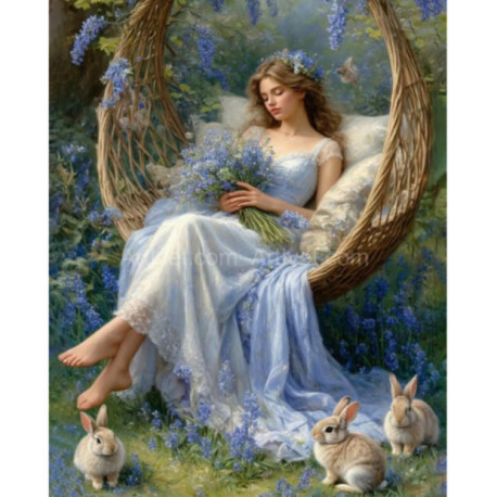 Pictura pe numere - Idilie in albastru