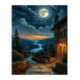 Pictura pe numere - Luna lumineaza raul