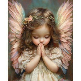 Pictura pe numere - Ingerasul se roaga pentru toti