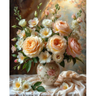 Pictura pe numere - Buchet frumos si gingas