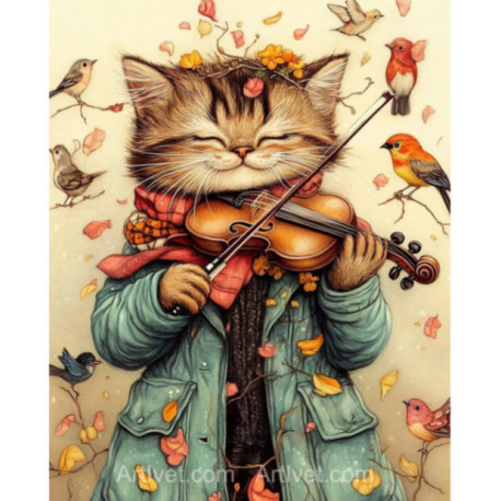 Pictura pe numere - Myau - Muzician de strada