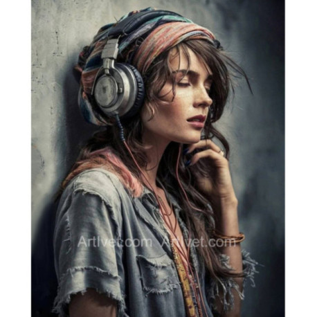 Pictura pe numere - Tristetea infloreste la sunetele muzicii