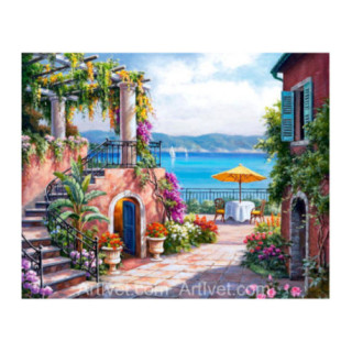 Pictura pe numere - Liniste albastra