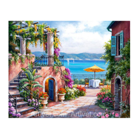 Pictura pe numere - Liniste albastra