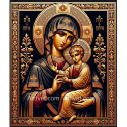 Pictura pe numere - Fecioara cu micul Iisus - alungand intunericul