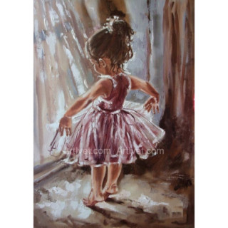 Pictura pe numere - Un mic vis intr-o rochie roz