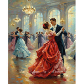 Pictura pe numere - Bal - Iubire in taina