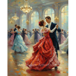Pictura pe numere - Bal - Iubire in taina