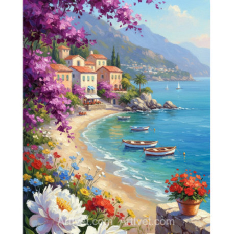 Pictura pe numere - Golful cu barci