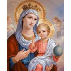 Pictura pe numere - Fecioara cu Pruncul - Iubire divina