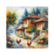 Pictura pe numere - Strazile vechi ale satulu 40х40 сm