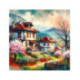 Pictura pe numere - Primavara in sat - Idilie pastorala 40х40 сm