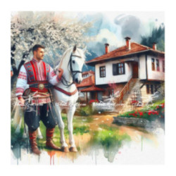 Pictura pe numere - Ion a pornit la drum 40х40 сm