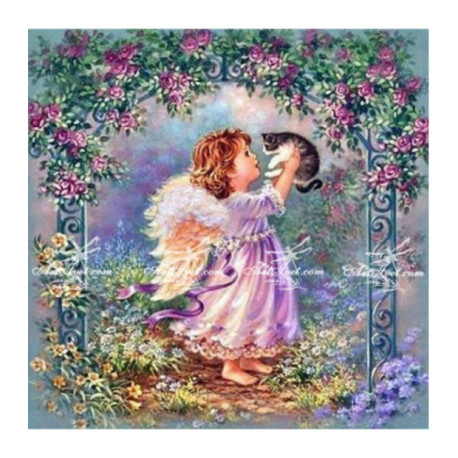 Pictura pe numere - Inger - Bucurie sa ai un prieten 40х40 сm