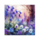 Pictura pe numere - Clopotei violeti si zambile 40х40 сm