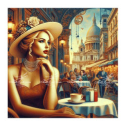 Pictura pe numere - Cafeneaua franceza 40х40 сm