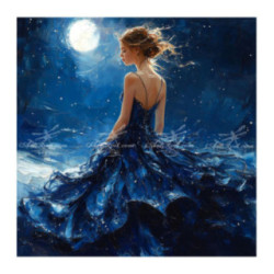 Pictura pe numere - Plimbare sub luna plina 40х40 сm