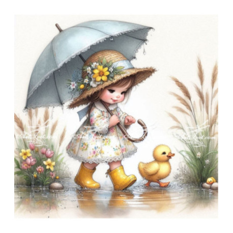 Pictura pe numere - Plimbandu-ne impreuna in ploaie 40х40 сm