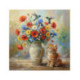 Pictura pe numere - Pisica priveste dansul colibriilor 40х40 сm