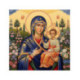 Pictura pe numere - Sfanta Fecioara cu Pruncul pe fundal colorat 40х40 сm
