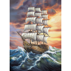 Pictura pe numere - Nava in ocean