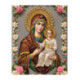 Pictura pe numere - Maica Domnului si pruncul - Flori sfinte