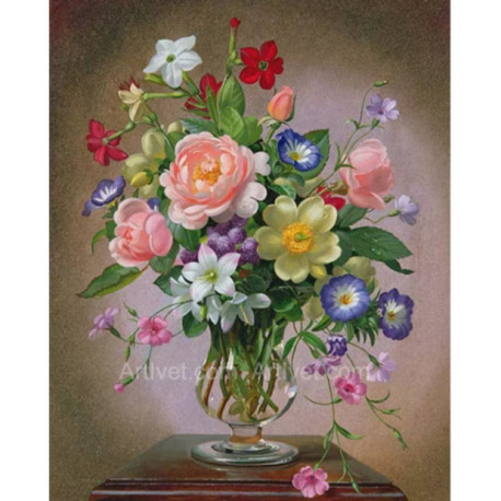 Pictura pe numere - Buchet frumos de primavara