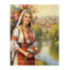 Pictura pe numere - Fata frumoasa pe malul lacului