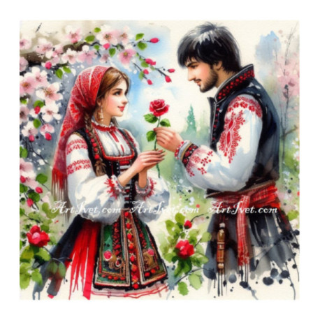 Pictura pe numere - O floare pentru Magdalena 40х40 сm