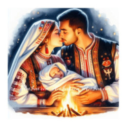 Pictura pe numere - Fericirea familiei 40х40 сm