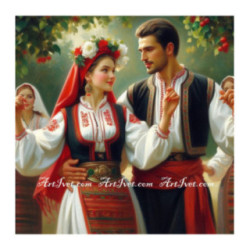 Pictura pe numere - Ion s-a indragostit de Rada 40х40 сm