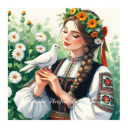 Pictura pe numere - Niculina si hulubul 40х40