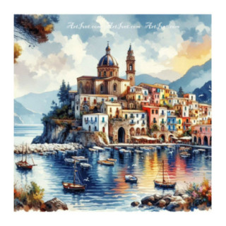 Pictura pe numere - Lacul Bled 40х40 сm