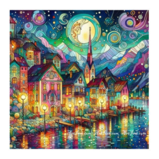 Pictura pe numere - Noaptea in Praga 40х40 сm