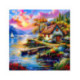 Pictura pe numere - Casa de langa portul pentru barci 40х40 сm