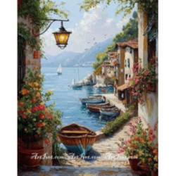 Pictura pe numere - Strada mica care duce spre mare