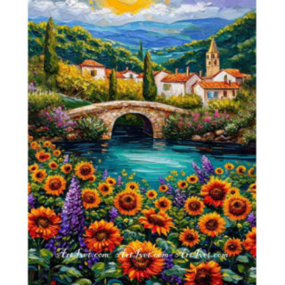 Pictura pe numere - Puntea de langa satul vechi